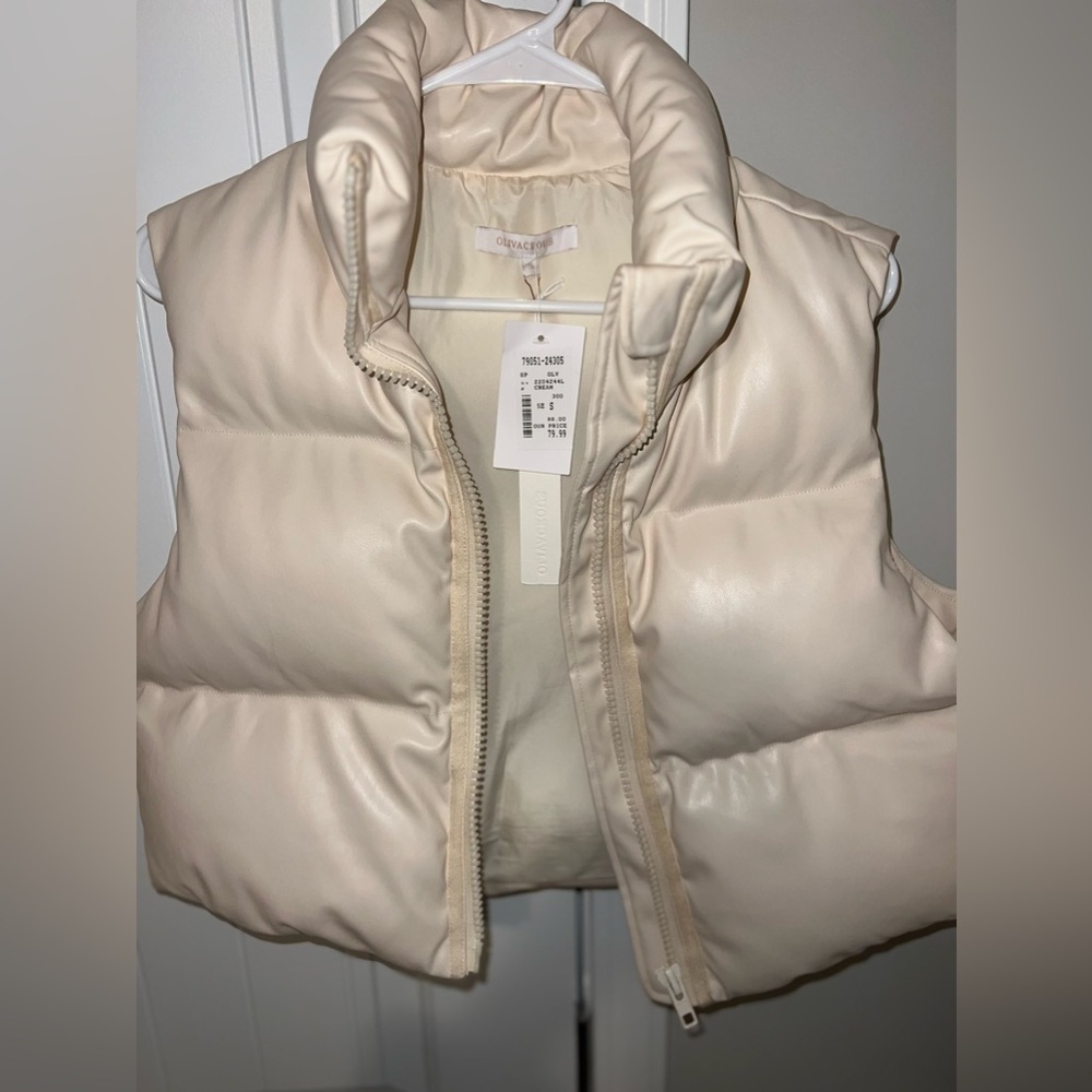 Faux Leather Cropped Vest